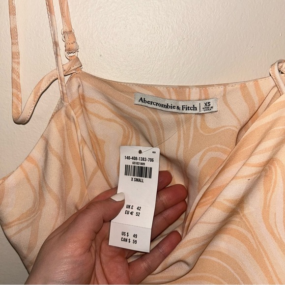 NWT Abercrombie & Fitch Marble Slip Crop Top - Picture 2 of 4